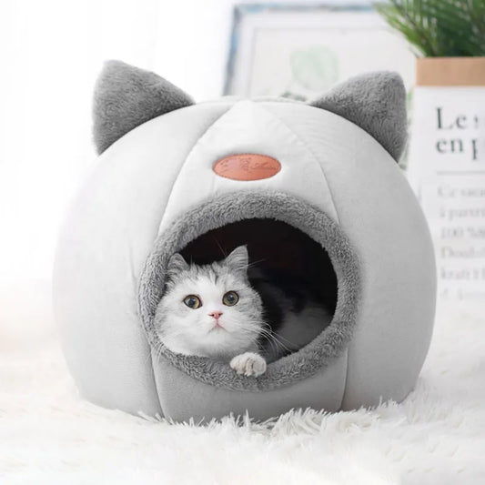 Cozy Winter Cat Cave