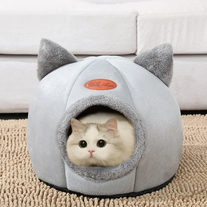 Cozy Winter Cat Cave